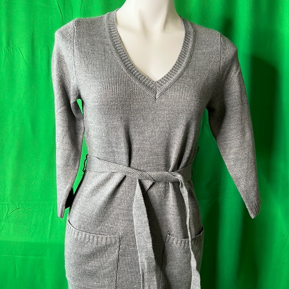 Grey sweater dress